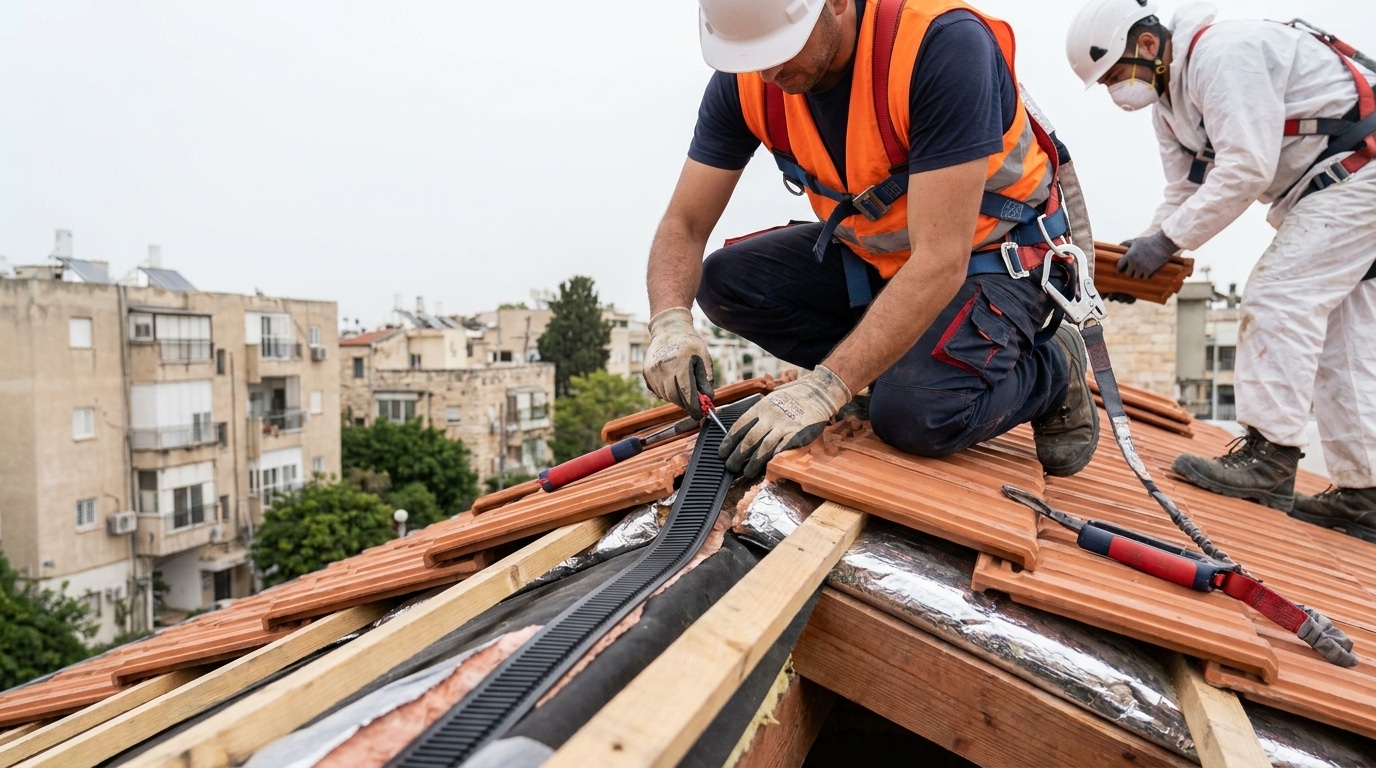 גג מאוורר בשילוב בידוד תרמי — זרימת אוויר מפחיתה עומס חום