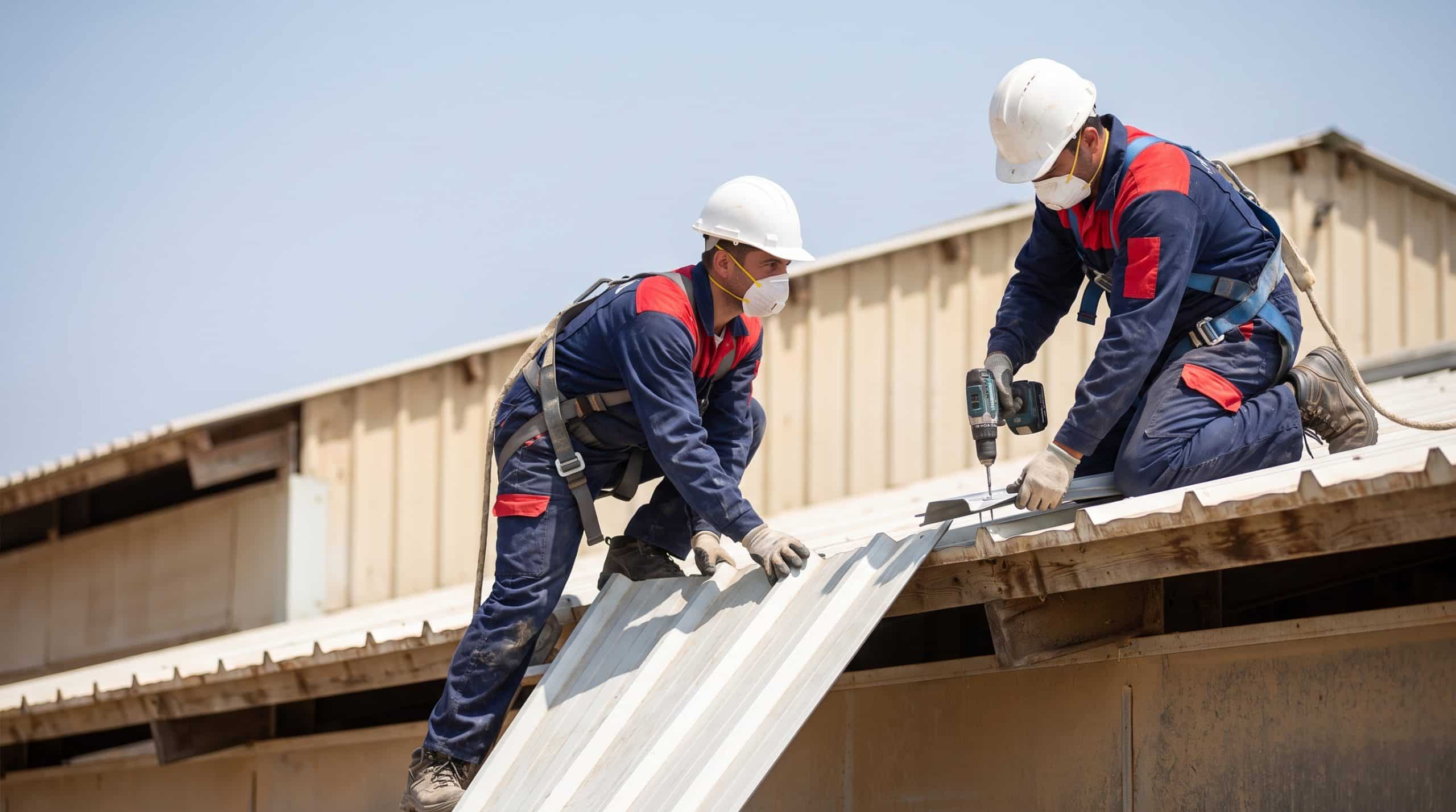 סככה פתוחה מול מתבן חצי פתוח לאחסון חציר במשק חקלאי