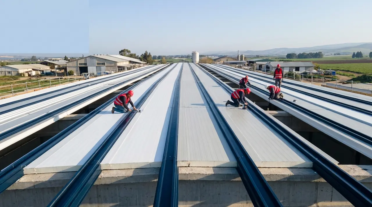 השוואת מפרטים בין פנלים מבודדים לגג לחדר קירור חקלאי